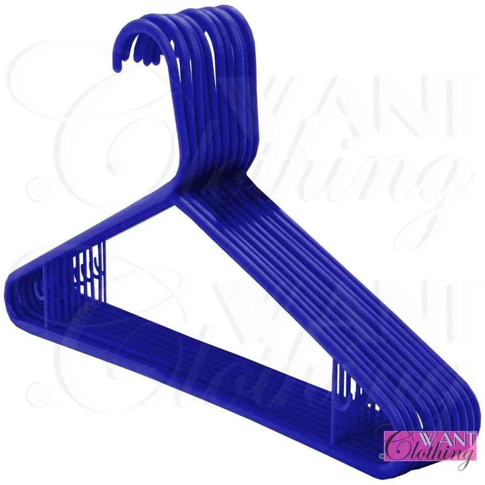 MULTI COLOURS COAT HANGERS STRONG PLASTIC CLOTHES TROUSER GARMENT NEW