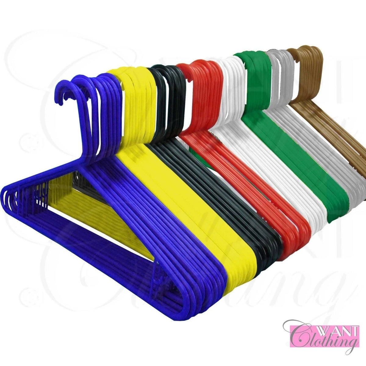 MULTI COLOURS COAT HANGERS STRONG PLASTIC CLOTHES TROUSER GARMENT NEW